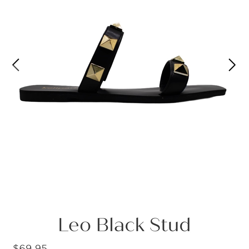 Black Kellparker studded Leo sandal. Size 10